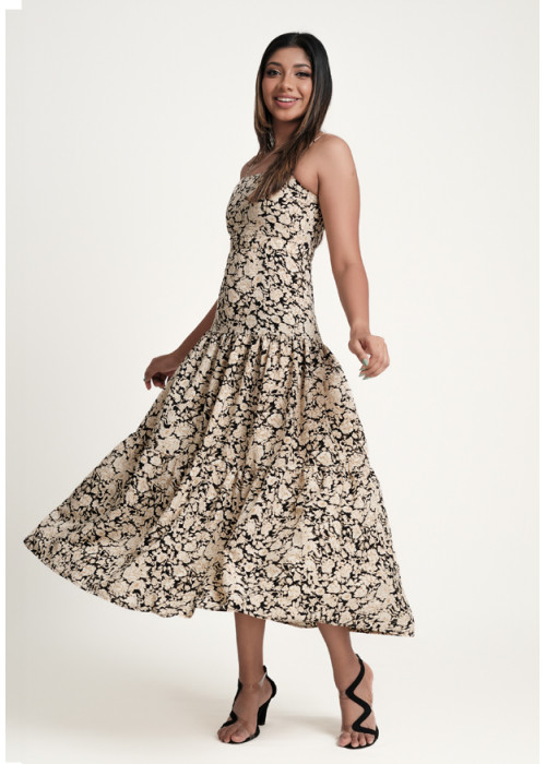 BELLA TIERED PRINTED DRESS